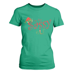 Funny Christmas Elf T Shirt For Women I'm The Sassy Elf Family Matching TS11 Irish Green Print Your Wear