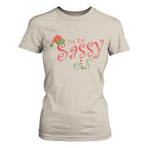 Funny Christmas Elf T Shirt For Women I'm The Sassy Elf Family Matching TS11 Sand Print Your Wear