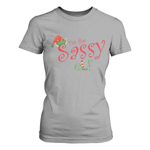 Funny Christmas Elf T Shirt For Women I'm The Sassy Elf Family Matching TS11 Sport Gray Print Your Wear