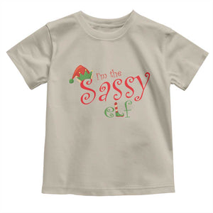 Funny Christmas Elf Toddler T Shirt I'm The Sassy Elf Family Matching TS11 Sand Print Your Wear