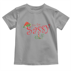 Funny Christmas Elf Toddler T Shirt I'm The Sassy Elf Family Matching TS11 Sport Gray Print Your Wear