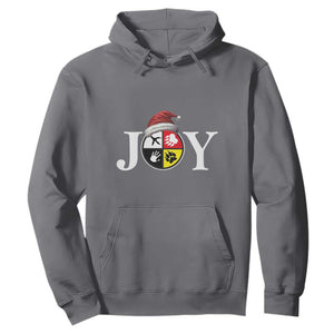Christmas Native American Joy Medicine Wheel Santa Hat Hoodie TS11 Charcoal Print Your Wear