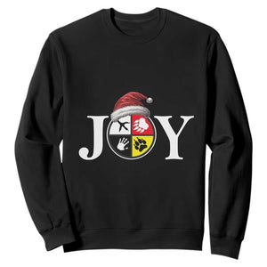 Christmas Native American Joy Medicine Wheel Santa Hat Sweatshirt TS11 Black Print Your Wear