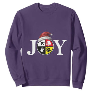 Christmas Native American Joy Medicine Wheel Santa Hat Sweatshirt TS11 Purple Print Your Wear