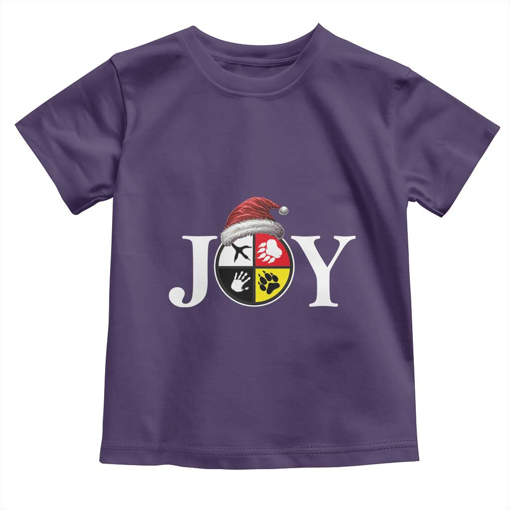 Christmas Native American Joy Medicine Wheel Santa Hat Toddler T Shirt TS11 Purple Print Your Wear