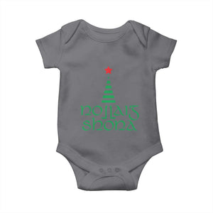 Funny Irish Gaelic Christmas Nollaig Shona Baby Onesie Xmas Tree TS11 Charcoal Print Your Wear
