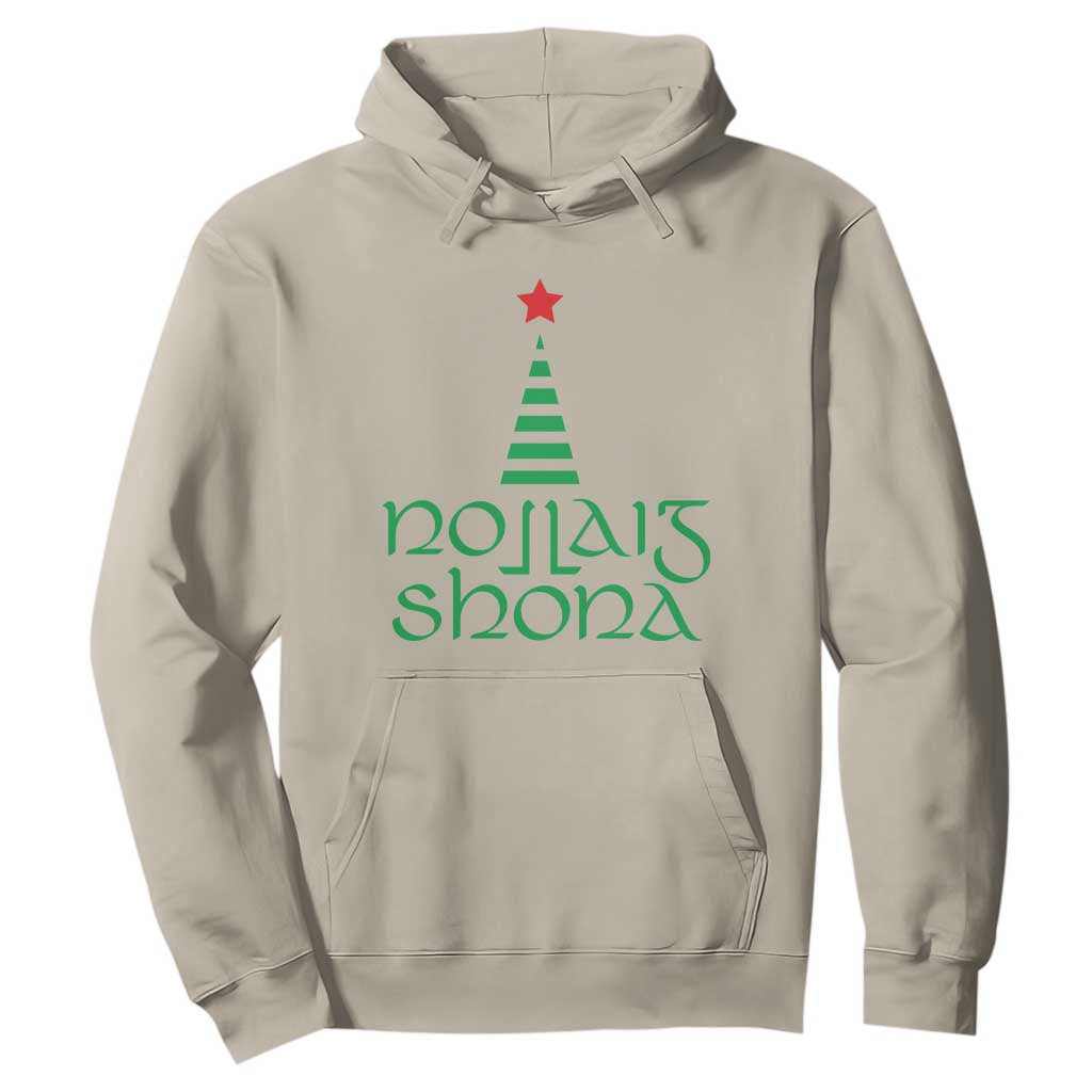 Funny Irish Gaelic Christmas Nollaig Shona Hoodie Xmas Tree TS11 Sand Print Your Wear