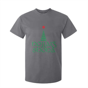 Funny Irish Gaelic Christmas Nollaig Shona T Shirt For Kid Xmas Tree TS11 Charcoal Print Your Wear