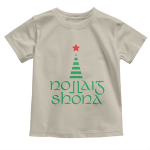 Funny Irish Gaelic Christmas Nollaig Shona Toddler T Shirt Xmas Tree TS11 Sand Print Your Wear