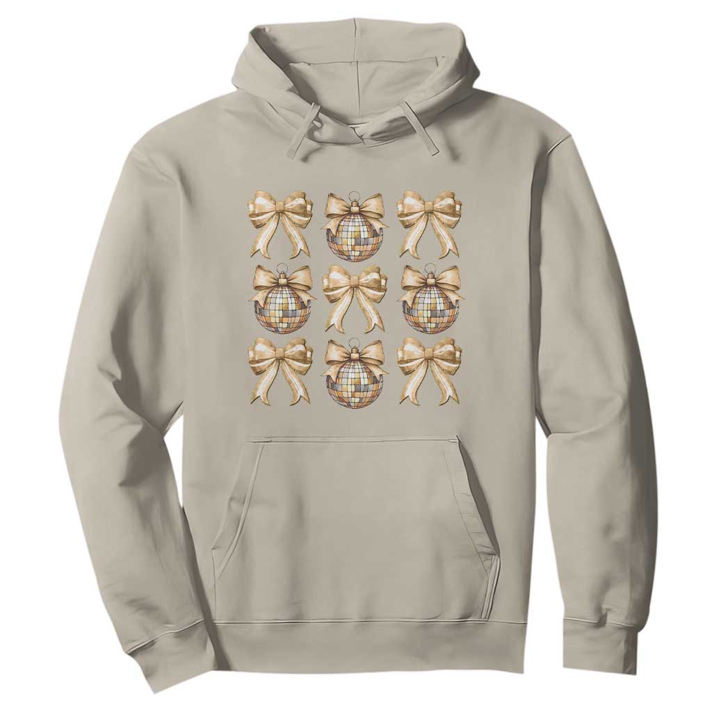 Coquette Happy New Year 2025 Gold Bow Hoodie TS11 Sand Print Your Wear
