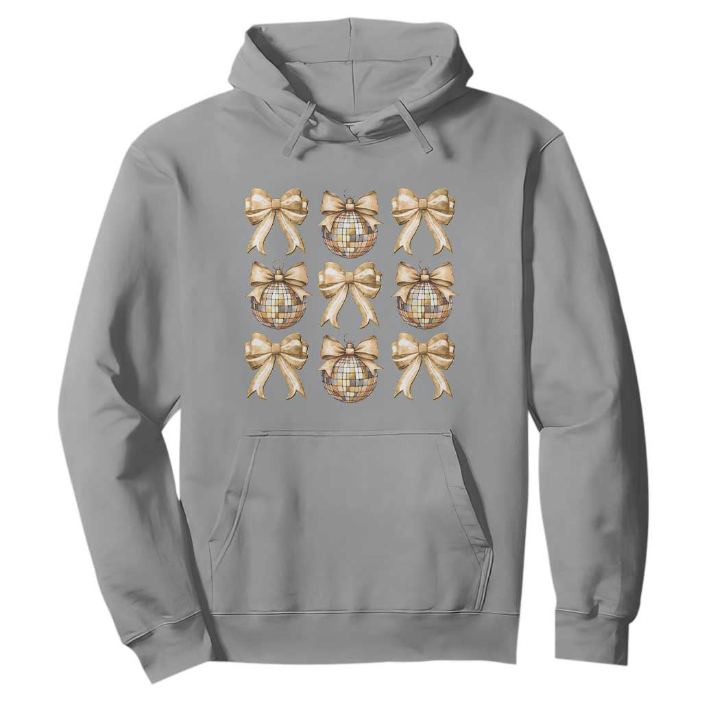 Coquette Happy New Year 2025 Gold Bow Hoodie TS11 Sport Gray Print Your Wear