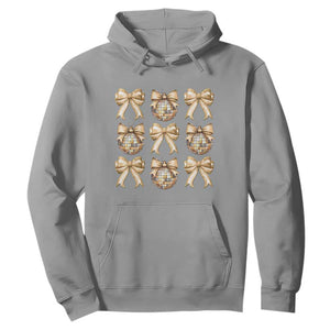 Coquette Happy New Year 2025 Gold Bow Hoodie TS11 Sport Gray Print Your Wear