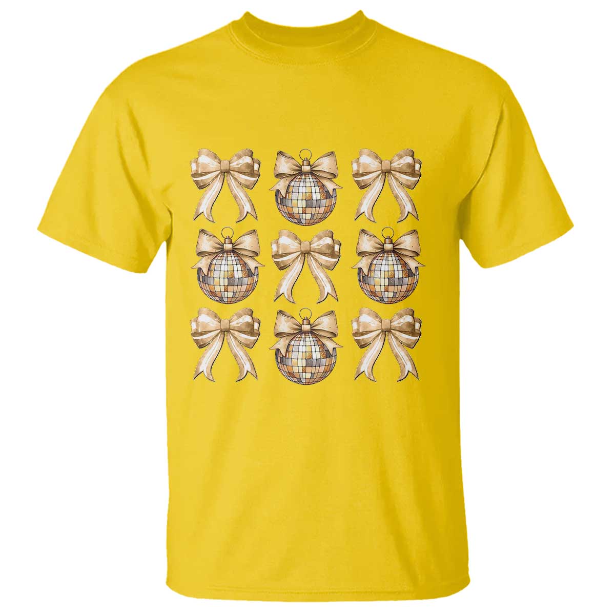 Coquette Happy New Year 2025 Gold Bow T Shirt TS11 Daisy Print Your Wear