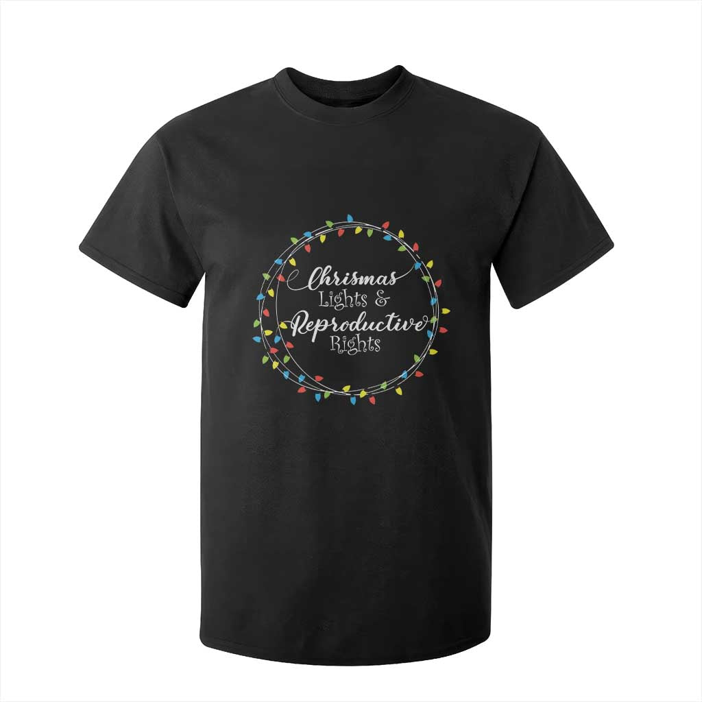 Funny Christmas Lights And Reproductive Rights T Shirt For Kid Led Light TS11 Black Print Your Wear