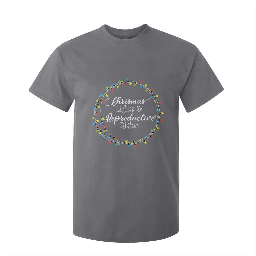 Funny Christmas Lights And Reproductive Rights T Shirt For Kid Led Light TS11 Charcoal Print Your Wear