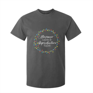 Funny Christmas Lights And Reproductive Rights T Shirt For Kid Led Light TS11 Dark Heather Print Your Wear