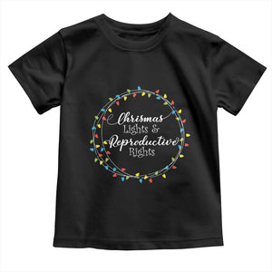 Funny Christmas Lights And Reproductive Rights Toddler T Shirt Led Light TS11 Black Print Your Wear