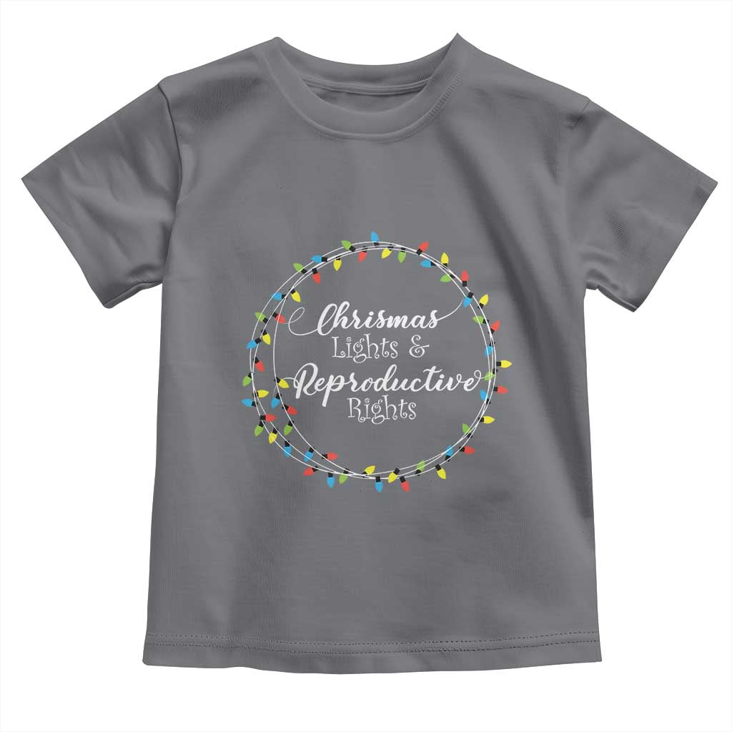 Funny Christmas Lights And Reproductive Rights Toddler T Shirt Led Light TS11 Charcoal Print Your Wear