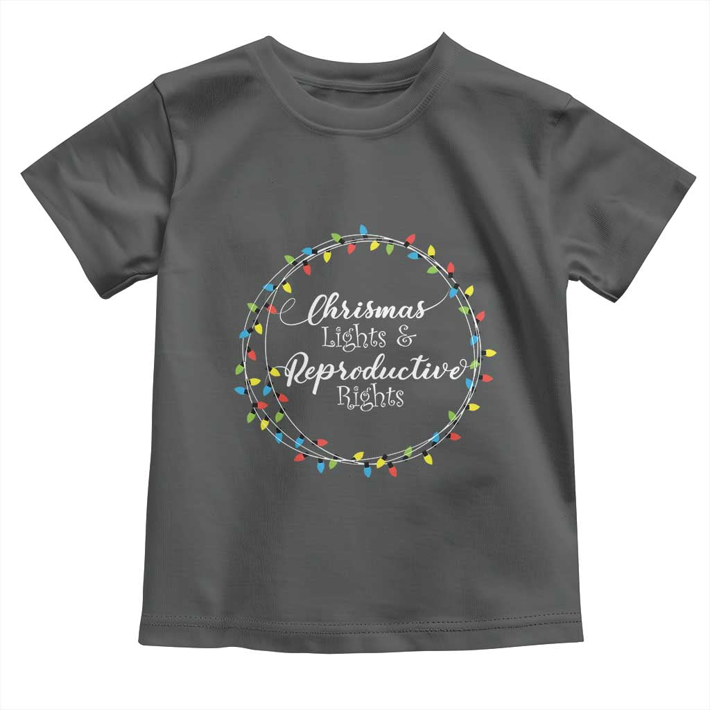Funny Christmas Lights And Reproductive Rights Toddler T Shirt Led Light TS11 Dark Heather Print Your Wear