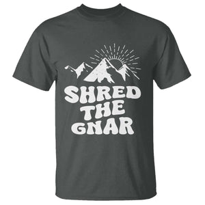 Funny Shred The Gnar T Shirt Snowboarding Mountain Winter Sport TS11 Dark Heather Print Your Wear