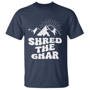 Funny Shred The Gnar T Shirt Snowboarding Mountain Winter Sport TS11 Navy Print Your Wear