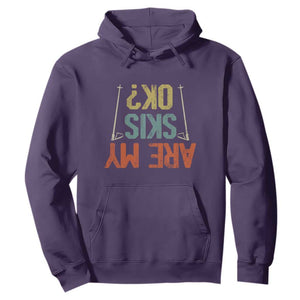 Funny Skiing Hoodie Are My Skis Ok Winter Sport Downhill Skier TS11 Purple Print Your Wear
