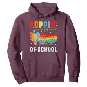 Funny Poppin' My Way Through 100 Day Hoodie TS11 Maroon Print Your Wear