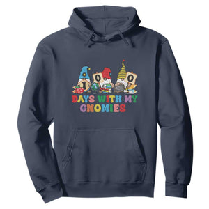 Funny 100 Days With My Gnomies Hoodie 100th Day of School TS11 Navy Print Your Wear