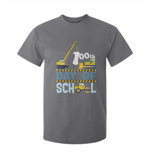 Funny 100TH Days Of School Construction T Shirt For Kid Vehicle Excavators TS11 Charcoal Print Your Wear