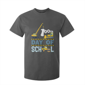 Funny 100TH Days Of School Construction T Shirt For Kid Vehicle Excavators TS11 Dark Heather Print Your Wear