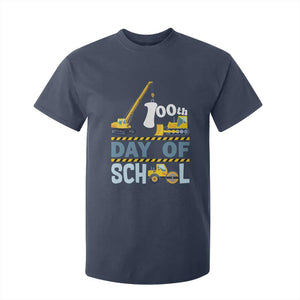 Funny 100TH Days Of School Construction T Shirt For Kid Vehicle Excavators TS11 Navy Print Your Wear