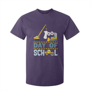 Funny 100TH Days Of School Construction T Shirt For Kid Vehicle Excavators TS11 Purple Print Your Wear