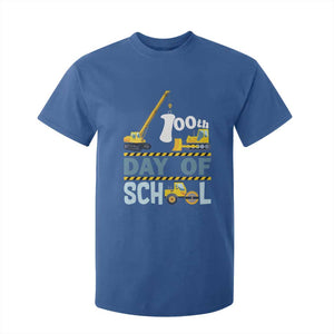 Funny 100TH Days Of School Construction T Shirt For Kid Vehicle Excavators TS11 Royal Blue Print Your Wear