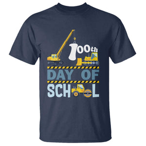 Funny 100TH Days Of School Construction T Shirt Vehicle Excavators TS11 Navy Print Your Wear
