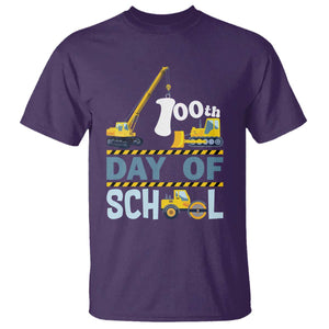 Funny 100TH Days Of School Construction T Shirt Vehicle Excavators TS11 Purple Print Your Wear