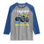 Funny I Crushed 100 Days Of School Raglan Shirt Monster Truck 100th Day Of School TS11 Sport Gray Royal Print Your Wear