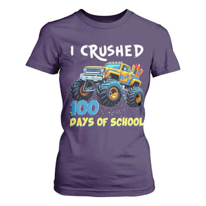 Funny I Crushed 100 Days Of School T Shirt For Women Monster Truck 100th Day Of School TS11 Purple Print Your Wear