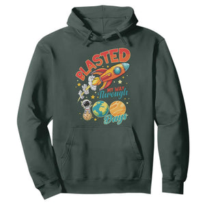 Funny Blasted My Way Through 100 Days Hoodie 100 Days Of School TS11 Dark Forest Green Print Your Wear