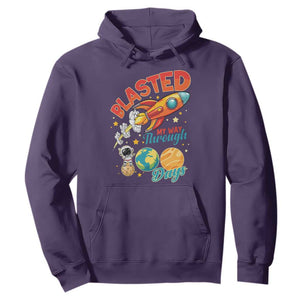 Funny Blasted My Way Through 100 Days Hoodie 100 Days Of School TS11 Purple Print Your Wear