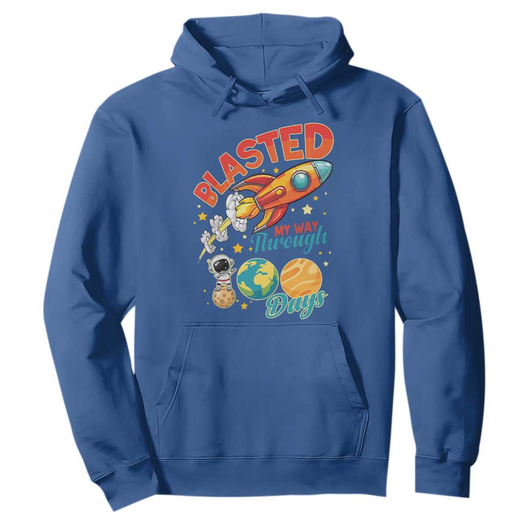 Funny Blasted My Way Through 100 Days Hoodie 100 Days Of School TS11 Royal Blue Print Your Wear