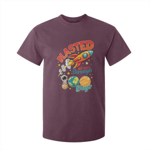 Funny Blasted My Way Through 100 Days T Shirt For Kid 100 Days Of School TS11 Maroon Print Your Wear