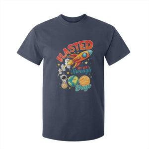 Funny Blasted My Way Through 100 Days T Shirt For Kid 100 Days Of School TS11 Navy Print Your Wear