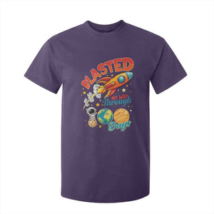 Funny Blasted My Way Through 100 Days T Shirt For Kid 100 Days Of School TS11 Purple Print Your Wear