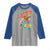 Funny Blasted My Way Through 100 Days Raglan Shirt 100 Days Of School TS11 Sport Gray Royal Print Your Wear