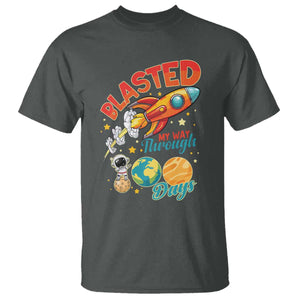 Funny Blasted My Way Through 100 Days T Shirt 100 Days Of School TS11 Dark Heather Print Your Wear