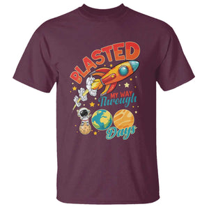Funny Blasted My Way Through 100 Days T Shirt 100 Days Of School TS11 Maroon Print Your Wear