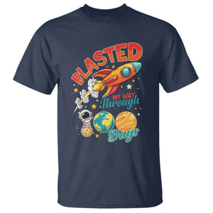 Funny Blasted My Way Through 100 Days T Shirt 100 Days Of School TS11 Navy Print Your Wear