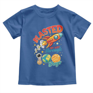 Funny Blasted My Way Through 100 Days Toddler T Shirt 100 Days Of School TS11 Royal Blue Print Your Wear
