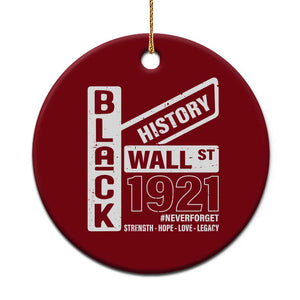 Never Forget Black Wall Street 1921 Ceramic Ornament Tulsa Black History Month TS11 1pc Red Print Your Wear