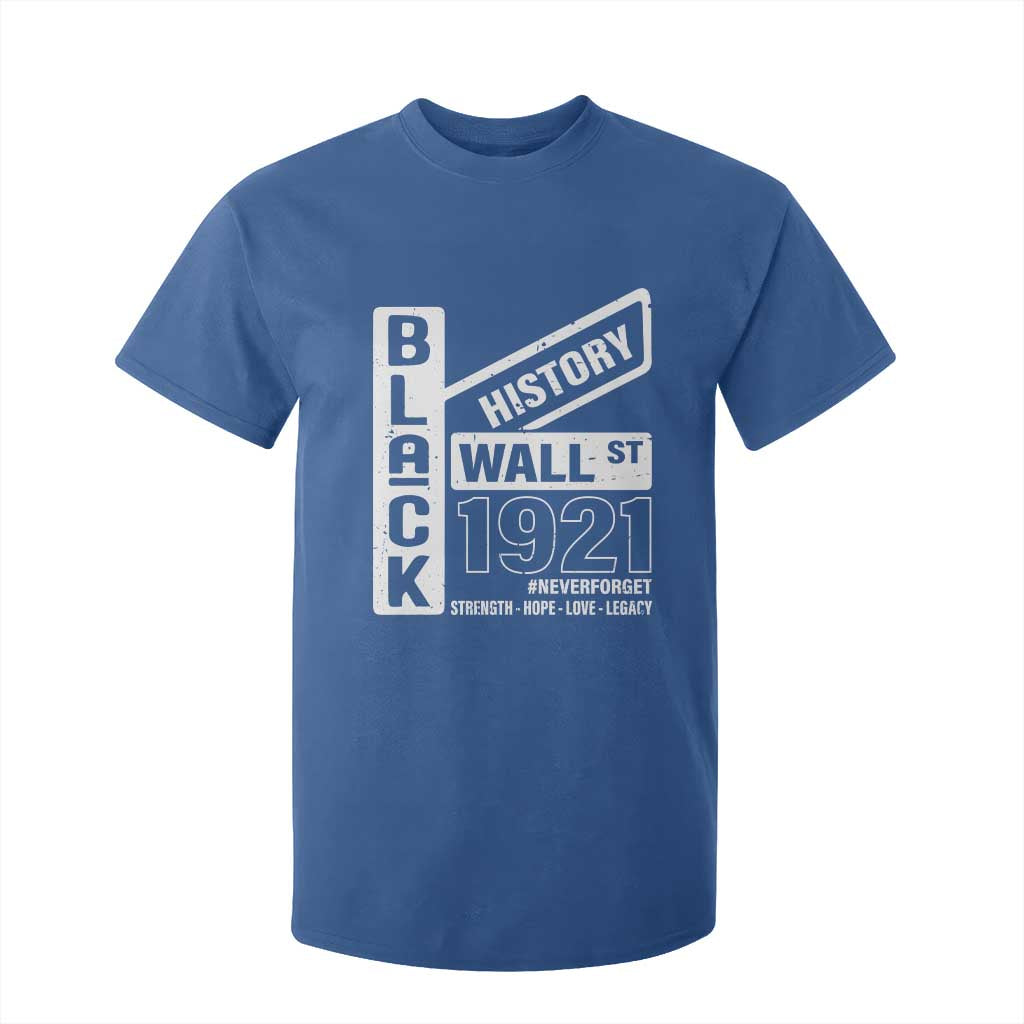 Never Forget Black Wall Street 1921 T Shirt For Kid Tulsa Black History Month TS11 Royal Blue Print Your Wear